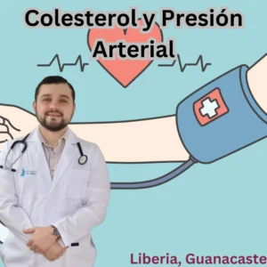 El Dr. Esteban Rodríguez ofrece un control estricto de colesterol y presión arterial en Liberia, ayudándote a proteger tu corazón, riñones y cerebro de daños graves.